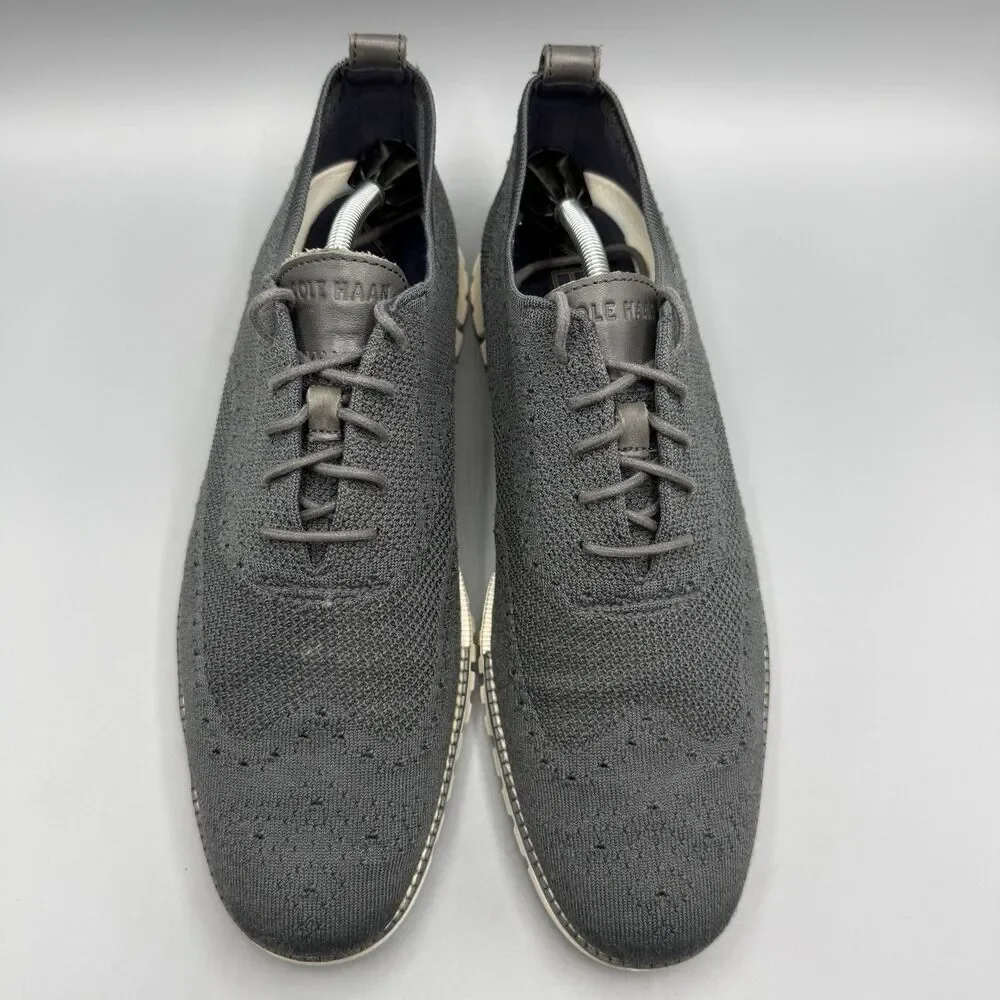 Cole Haan Zerogrand Stitchlite Gray Wingtip Oxfords Shoes Mens Size 12 M